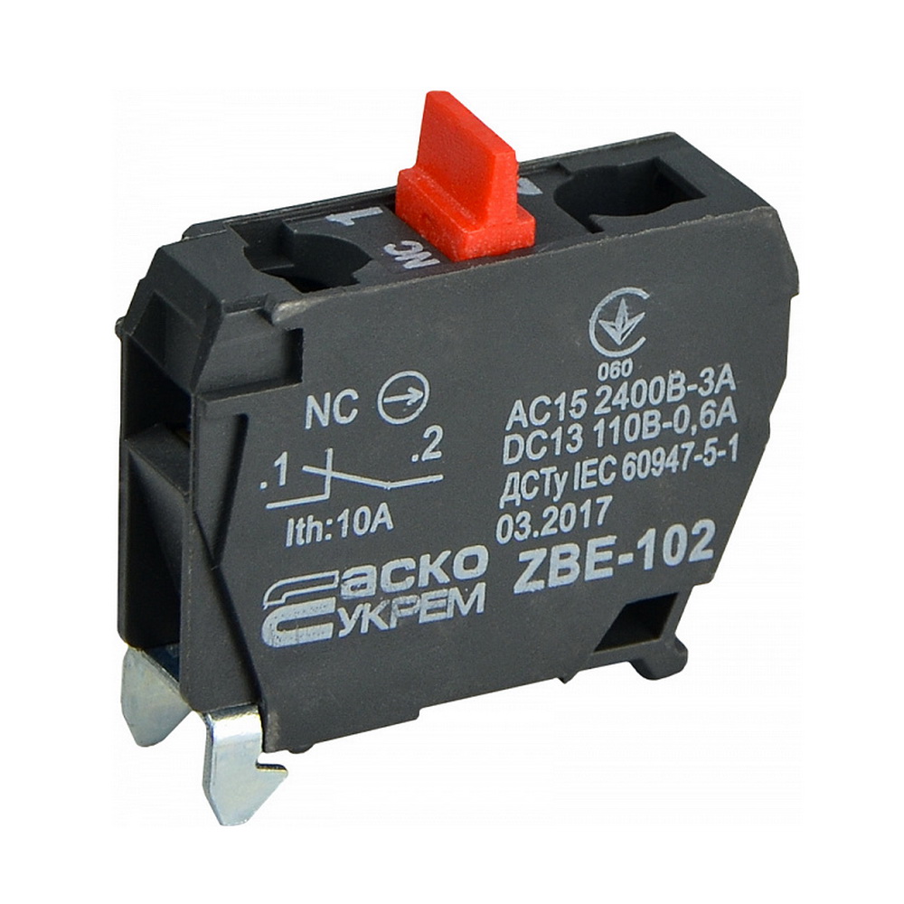 Блок контакт АСКО ZBE-102 N/C для постов XAL-D ( A0140010183 )